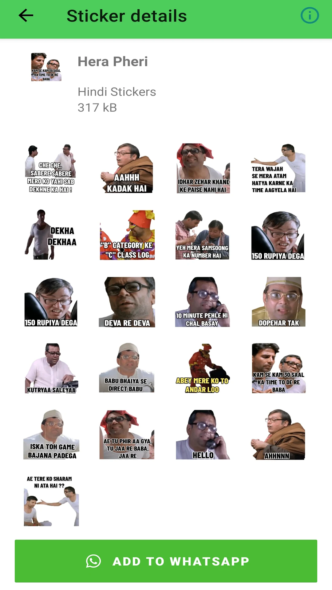 Hindi Stickers Funny WASticker screenshot