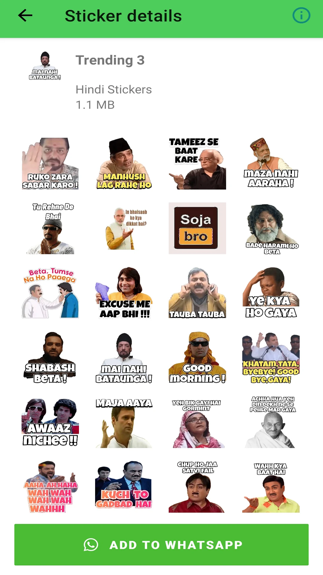 Hindi Stickers Funny WASticker screenshot