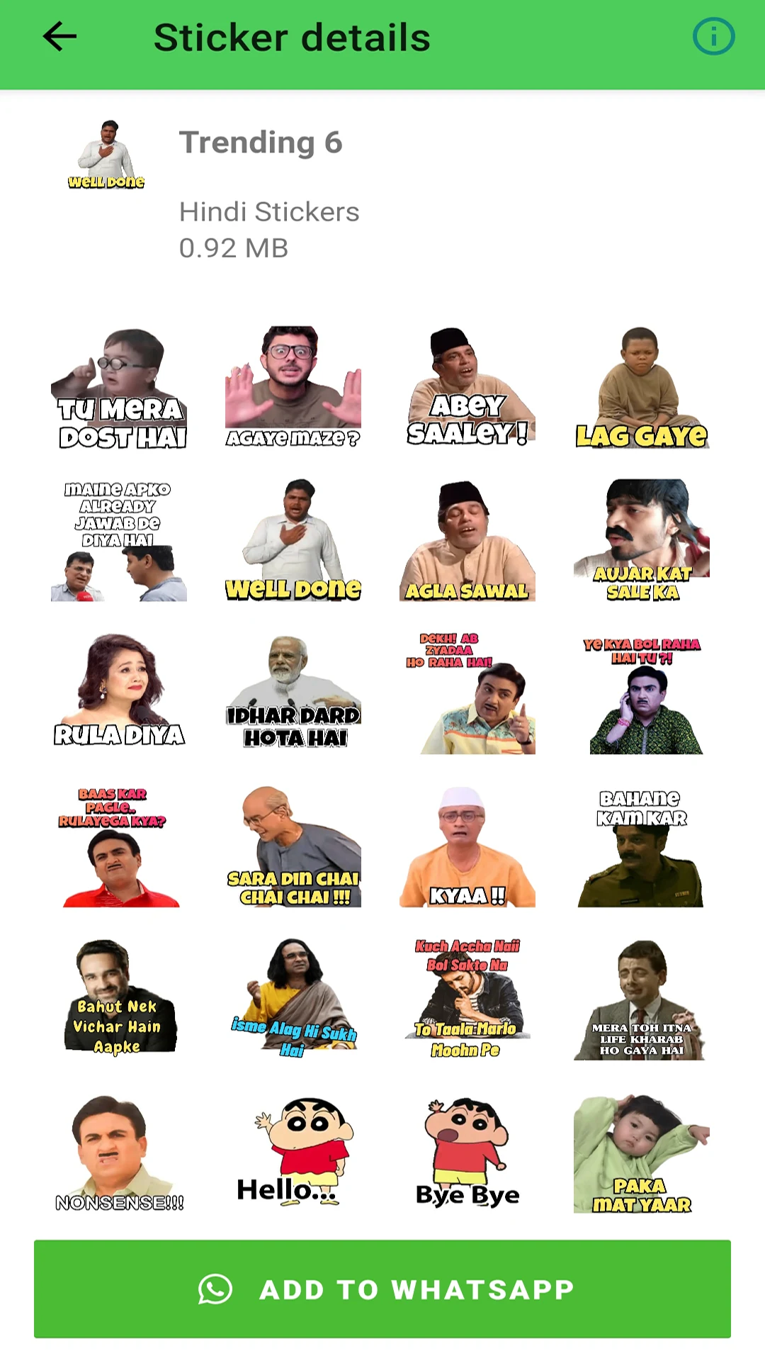 Hindi Stickers Funny WASticker screenshot